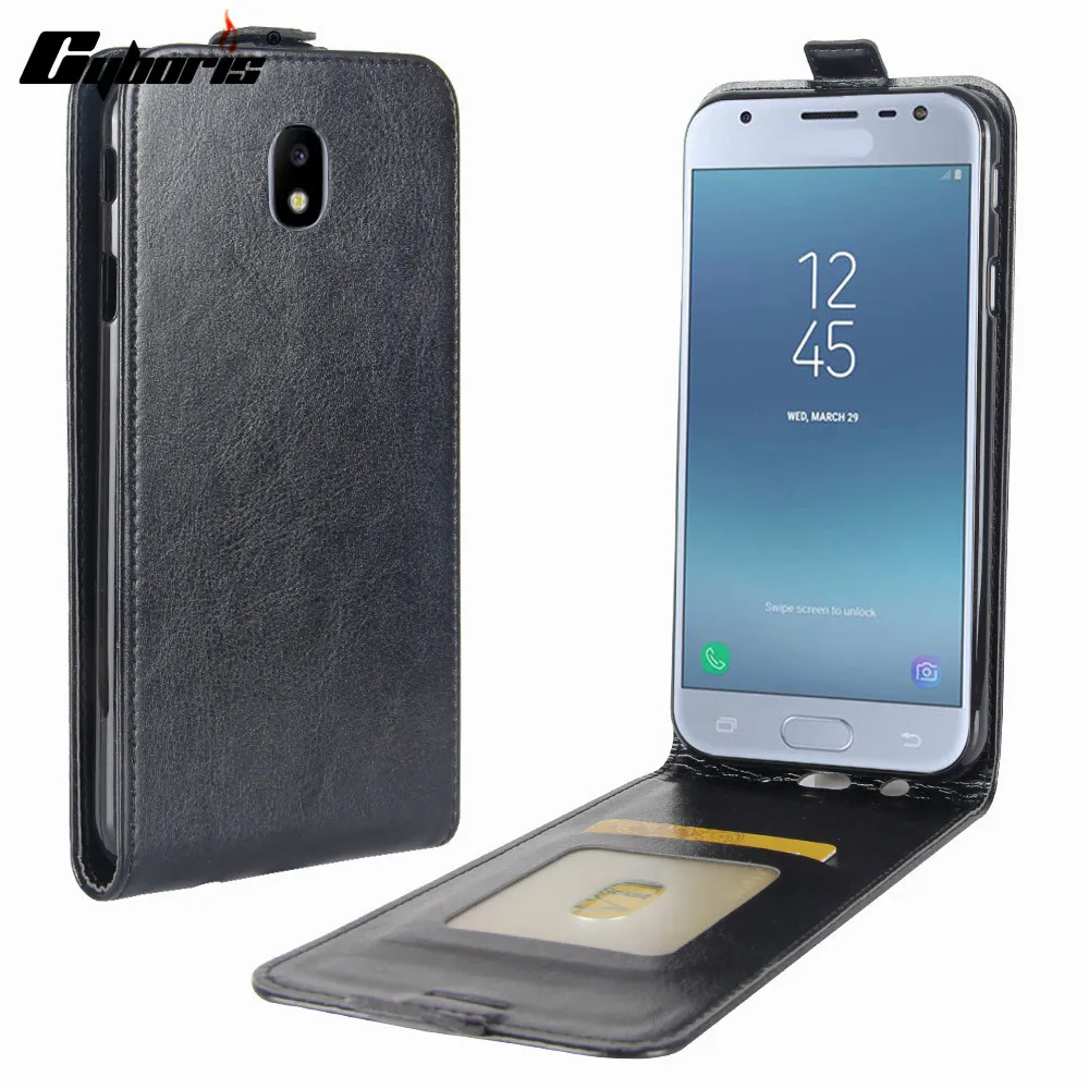 Cyboris для samsung Galaxy J3 J330F SM-J330F Funda Роскошный чехол-бумажник из искусственной кожи Вертикальный чехол для телефона флип-чехол Caso Coque