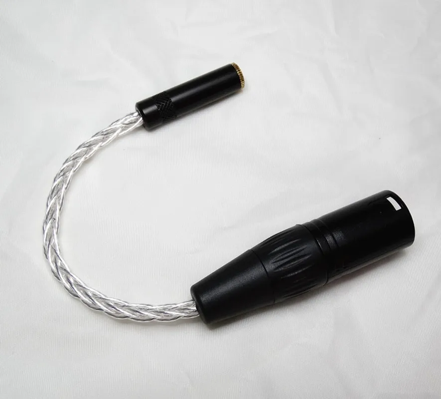 Высота каблука 10 см 4-контактный разъём XLR сбалансированный до 1/8 3,5 мм Женский посеребренный кабель для наушников TRS аудио кабель-адаптер