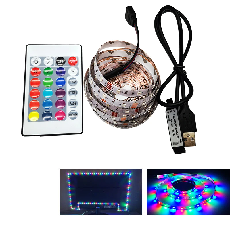 

2835 3528 SMD USB Power LED Strip light 5V RGB/White/Warm White HDTV TV Desktop PC Screen Backlight & Bias lighting 1M 2M 3M 4M