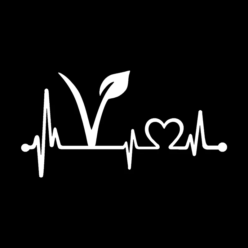 Vegan Vegetarian Heartbeat Lifeline Vinyl Car Sticker Vinyl Car Accessories Funny Car Decal Sticker Car Styling 20.3cm10 (4)