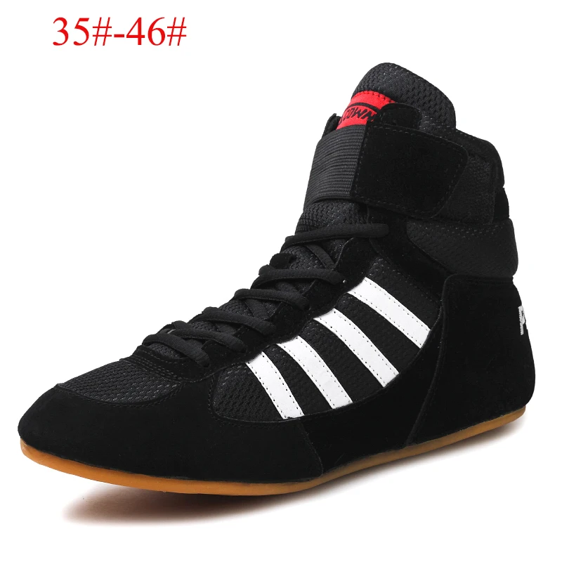 2016 men and women boxing shoes Rubber outsole breathable Wrestling shoes Women wrestling costume shoes for wrestling