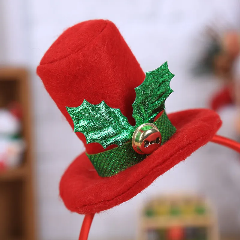 Милый Рождественский ободок для детей, головной убор, Красная рождественская шляпа, повязки на голову, детские модные ободок для волос, аксессуары