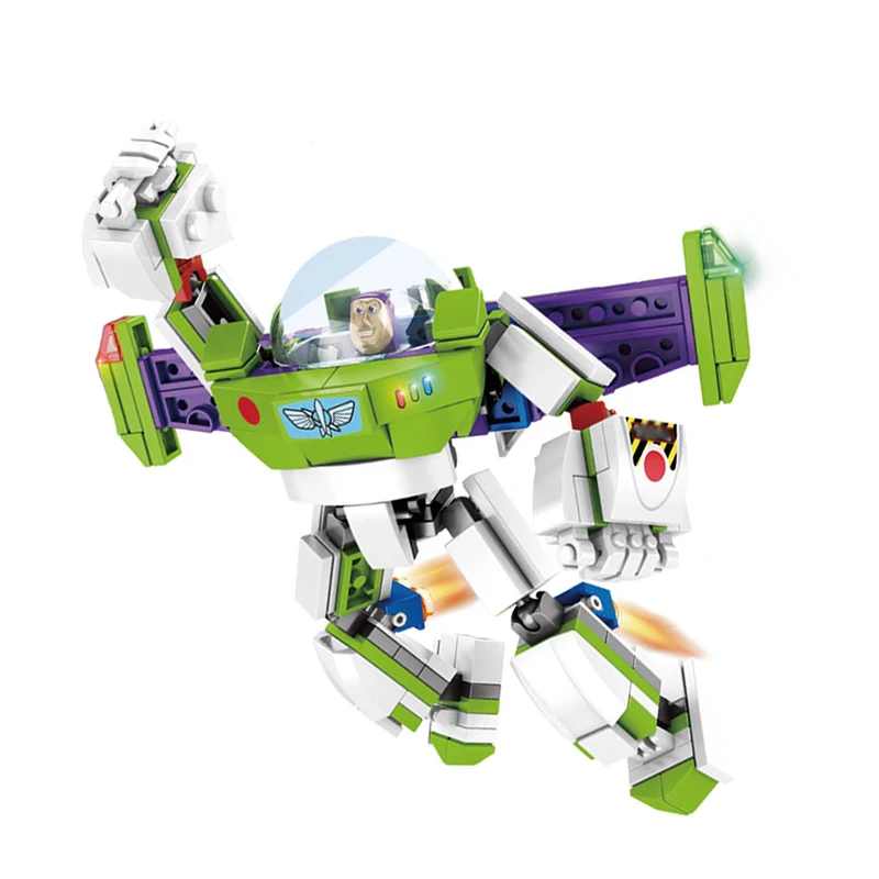 

8 in 1 Buzzed Lightyear Building Blocks Car Model Bricks Toys Compatible Toy Story 4 Kids toys Birthday Gifts
