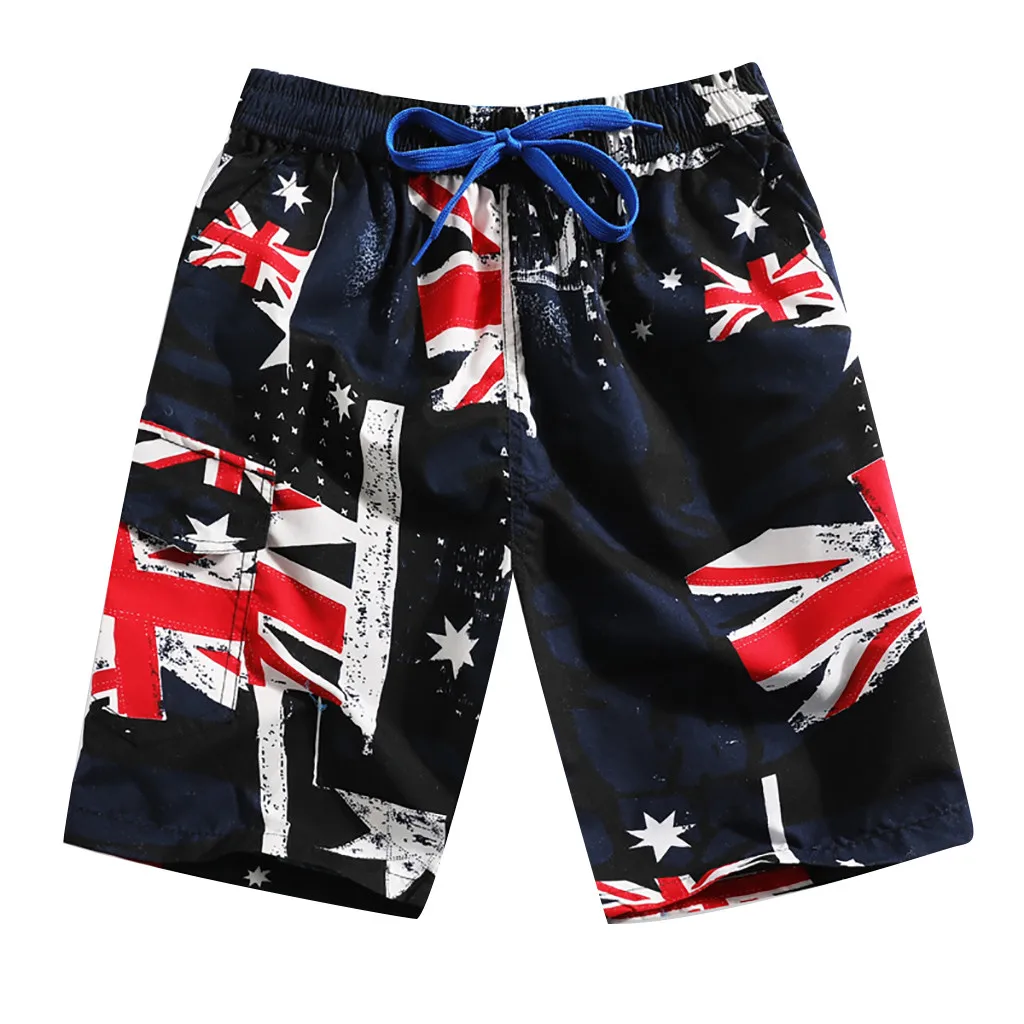 

2019 New Men's Swimwear Printed Swimming Trousers in Summer Beach Running Sports Surffing shorts For Men sunga masculina