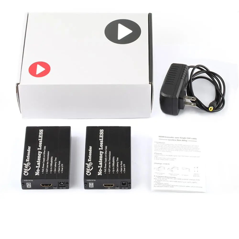 TreasLin без потерь HDMI Extender PoE передатчик приемник по одной Cat5e Cat6 до 100 м для Digital