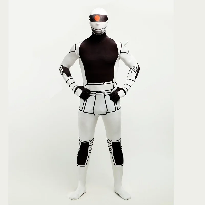 Gundam белый и черный Zentai полный боди лайкра брикет унисекс супергерой комбинезон |