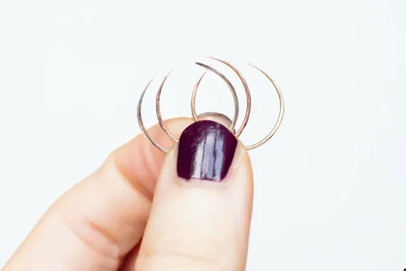 

Handmade Wire Wrap Filled Bride Simple Wedding Open Minimalist Stacking Adjustable Ring Jewelry Girlfriend Mother's Day Gift