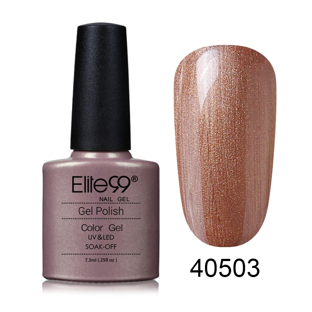 Elite99 7,3 мл Гель-лак для ногтей чистый цвет дизайн ногтей маникюр замачиваемый Эмаль Гель-лак УФ-гель для ногтей лак - Цвет: 40503