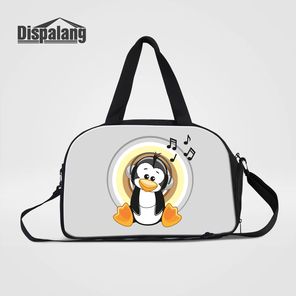 

Dispalang Cartoon Animal Women's Travel Bag Musical Note Multifunctional Duffle Bags With Shoes Pocket Girls Stylish Weekend Bag