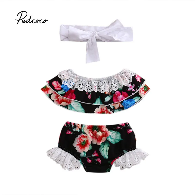 Pudcoco/Модная одежда для маленьких девочек комплект одежды из 3 предметов с
