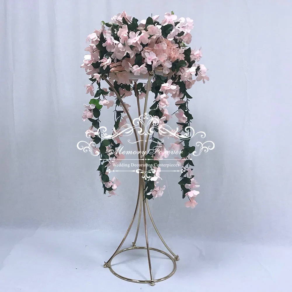 

Gold/Sliver Metal Flower Vase 80cm Tall Floral Stand For Wedding Event Christmas Anniversary Ceremony Decoration Centerpiece