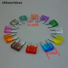 Shhworldsea 10000 шт. 1A 2A 3A 5A 7.5A 10A 15A 20A 25A 30A 35A 40A Мини Ассорти автомобиля лезвие предохранителя автоматической УВД грузовик предохранители для джипа