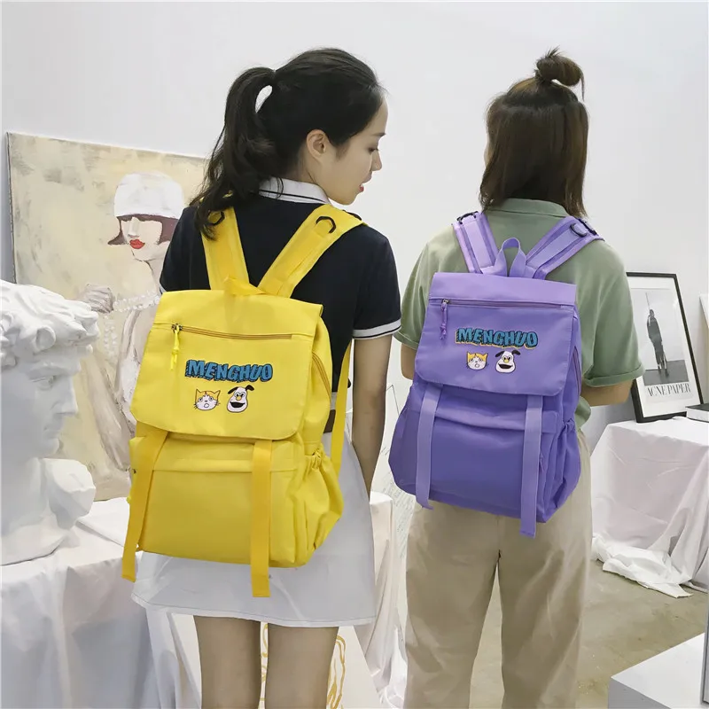 Menghuo Waterproof Nylon Women Backpacks Female Fashion Rucksack School Backpack for Girls Travel Bag Bolsas Mochilas Sac A Dos (61)