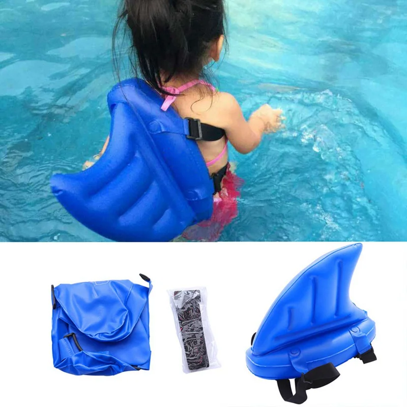 

Beach Pool Inflatable Swiming Ring Imitation Shark Fins Shape Float Toy Swim Training Aid Water Sports Tools 2019 New