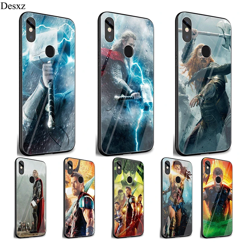 

Desxz Cell Phone Case Glass Marvel Movie Thor For Xiaomi Mi 8 Lite A1 A2 5X 6X 9 Redmi Note 5 6 7 Pro 6A 4X Pocophone F1 Cover