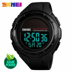 Солнечные цифровые часы SKMEI люксовый бренд мужские водонепроницаемые часы модные мужские часы спортивные наручные часы Relogio Masculino