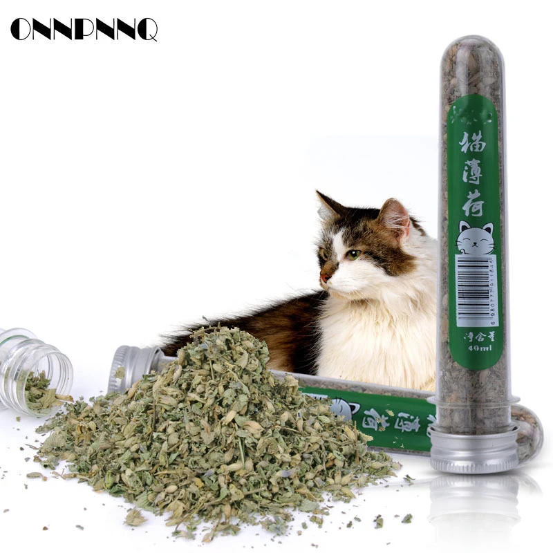 1pcs Tube packaging Natural Catnip Debris Cats-go-crazy Menthol Flavor Cat Treat Toys For Cats Pet Kitten Accessories Appetizers