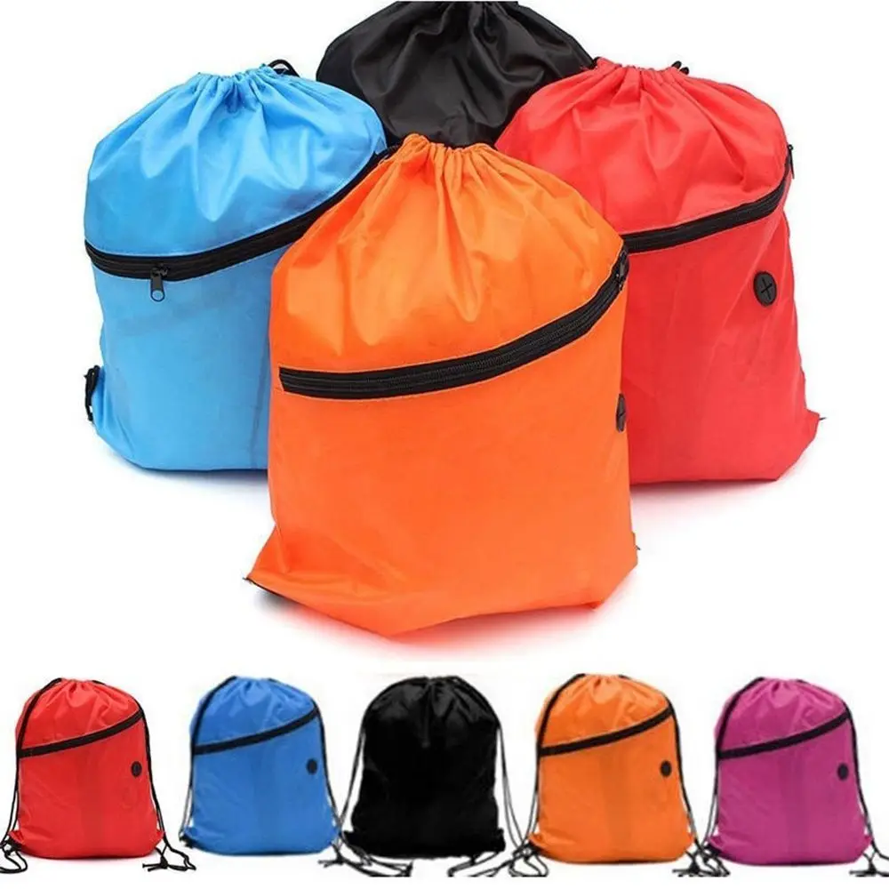 

1pcs Duffle Waterproof Environmental Drawstring 4 Colors Gym School Travel Sport Backpack Storage Shoe Clothes Cinch Sack Bag