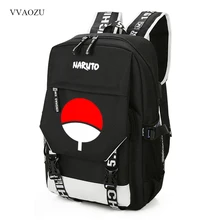 Naruto Schoolbag Itachi Uchiha Cartoon Student Backpack For Teenager USB Charging Daypack Men Women Shoulder Bags Rucksack