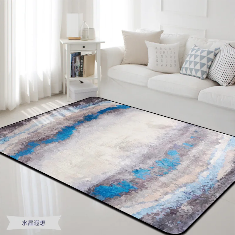 

Extra Large Size 190*240CM and 190*280CM Blue Rug and Carpet for Home Living Room Sitting Room and Bedroom Bedside Floor Mat Rug