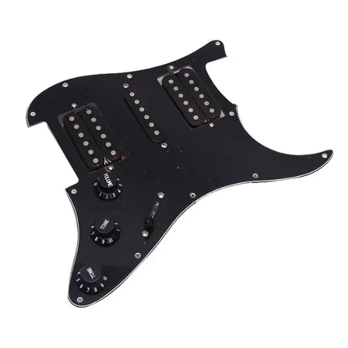 SEWS загружен Prewired электрогитара Pickguard пикапы 11 Отверстие HSH черный | Спорт и