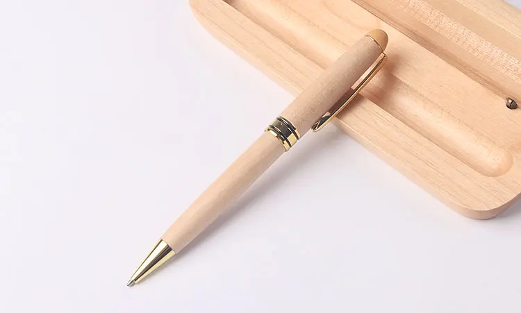 Shichen A036 Yes novelty wooden design ballpoint pen with wood box 0.7mm&1.0mm nib. school office business wrinting pen