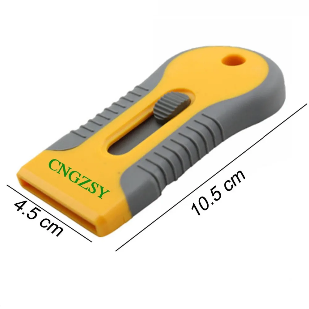 CNGZSY 2 шт Выдвижной Saftey скребок для пола стикер силиконовый клей инструмент для удаления с 1,5 дюймовым углеродистым стальным сменным лезвием 2E16