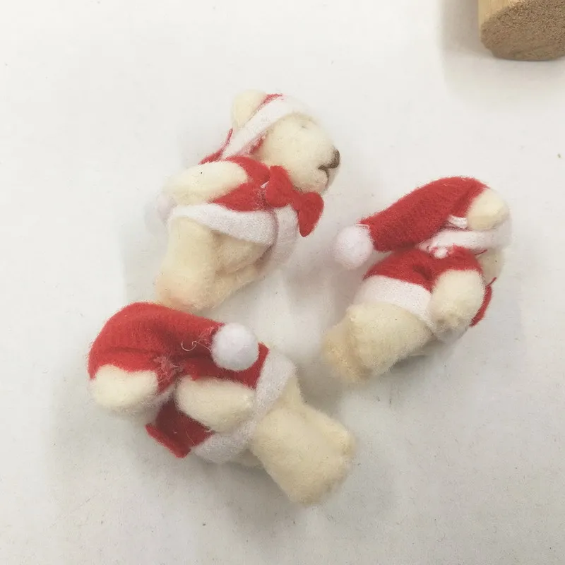 Mini Jointed Christmas Bear Dolls Cute Small Cartoon Joint Teddy Bear Dolls Keg Bag Phone Pendants Promotional Gift 4.5cm 100pcslot (4)