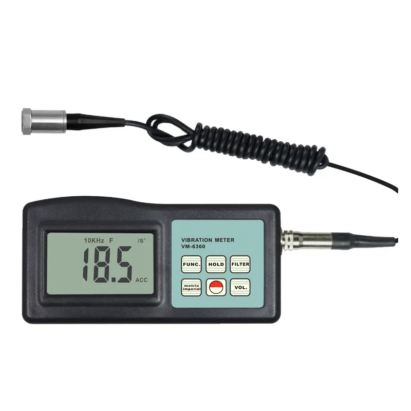 Hot Sale High Quality Sensitive Vibrometer Gauge Digital Vibration Meter Tester VM6360 Portable High Precision Testing Machine