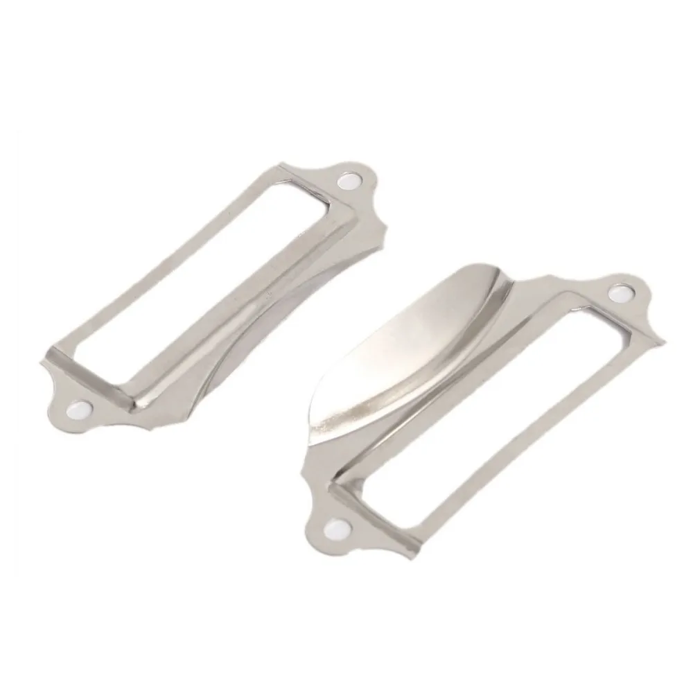 91*42mm Large Stainless Steel Label box Drawer handle File box Card Holders ticket license plate