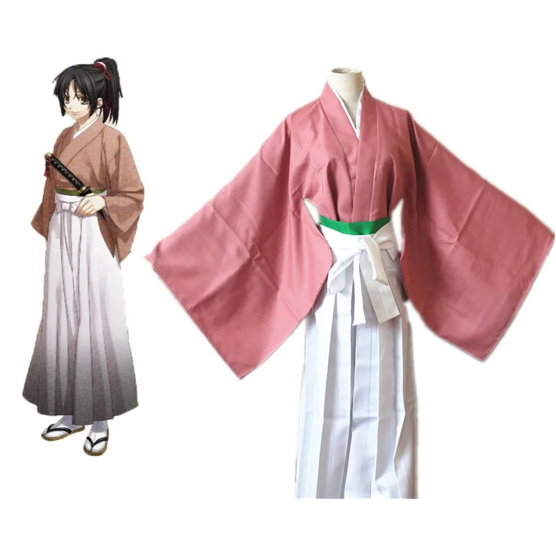 Кимоно для косплея Hakuouki Yukimura chiziru Женский костюм Хэллоуина традиционный японский