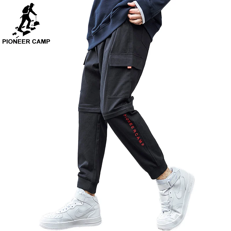 Мужские брюки карго Pioneer camp повседневные хлопковые с буквенным принтом