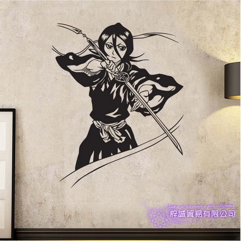 DCTAL BLEACH Kuchiki Rukia Car Decal Wall Sticker Cartoon Fans Vinyl Wall Stickers Car Decal Decor Home Decorative