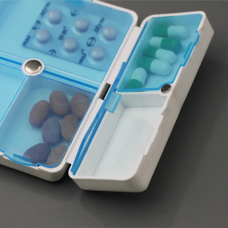 Портативный складной ящик для хранения таблеток Еженедельный чехол для таблеток Витаминная медицина контейнер для выживания на открытом воздухе 7 слотов для 1 недели