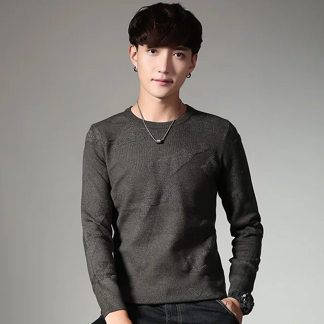 Black Sweater men 2017 New Spring Autumn new Brand clothing Men Sweaters Pullovers Knitting