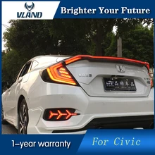 Vland светодиодные задние лампы для Honda Civic светодиодные задние фонари крест задний багажник крышка лампы drl+ сигнала+ Тормозная+ обратный