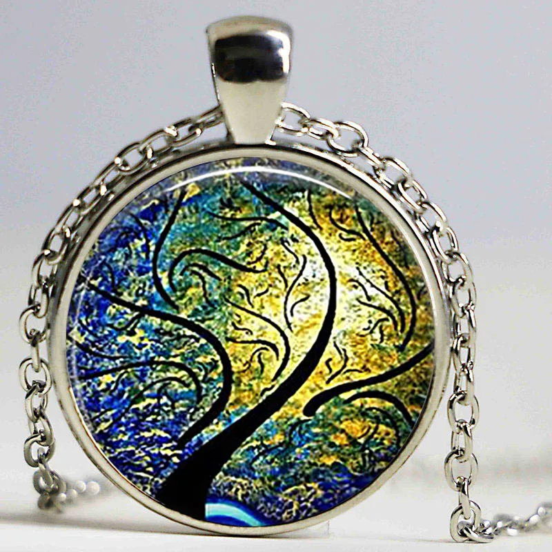 Wind and Sun Pendant, Willow Tree Jewelry, Willow Pendant Abstract Art