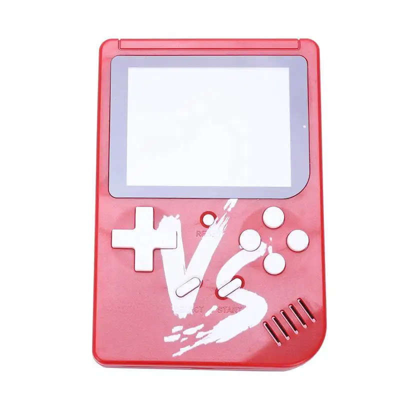 

Powkiddy 2.6 Inch Retro Game Mini Handheld Console Support AV Output Built-In 500 Games Double Player With Game Controller(Red