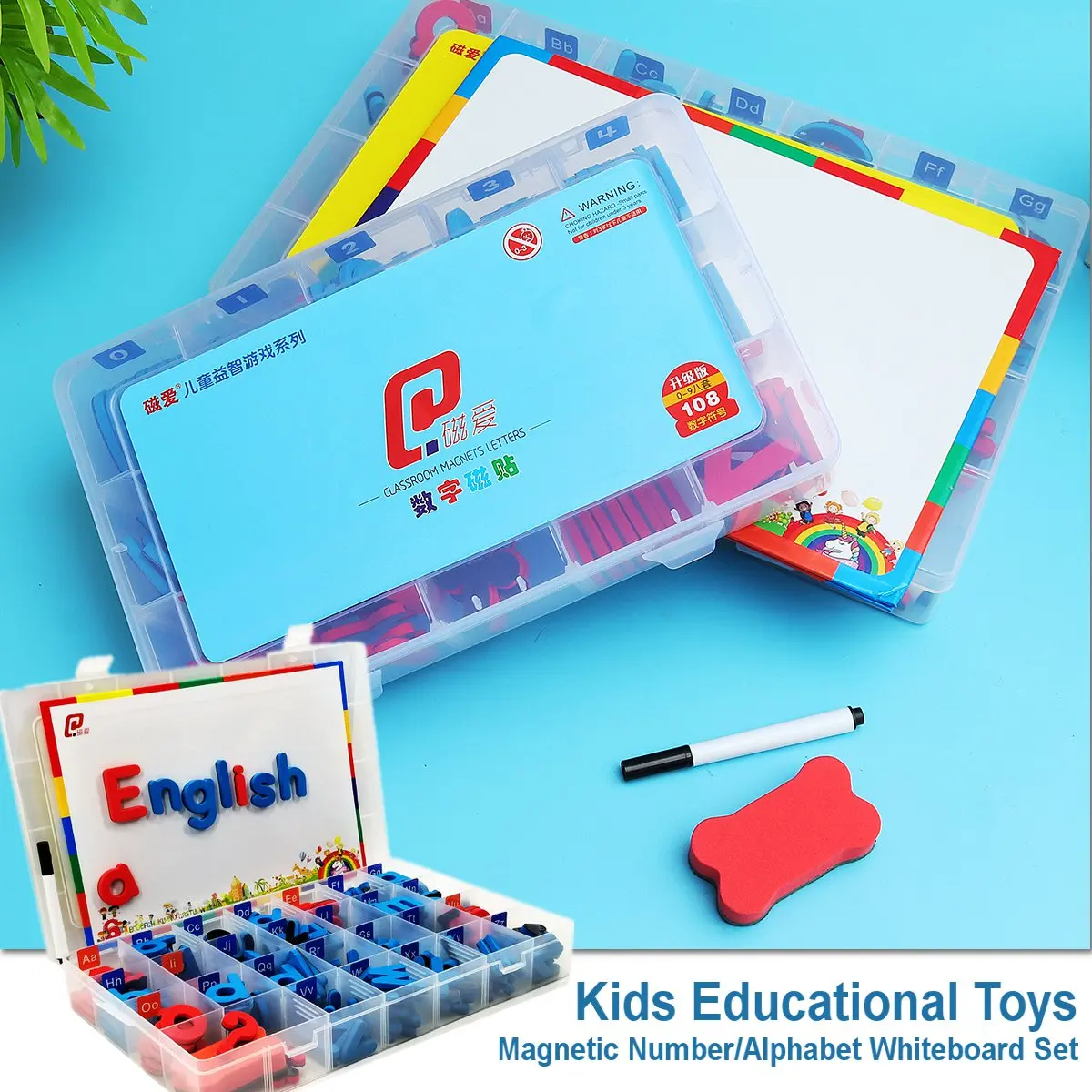

Children Magnetic Metal Drawing Board Kids Drawing Pad Tablet Toys Uppercase Lowercase Alphabet Number Educational Writing Toys