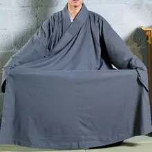 Высокое качество толстый хлопок и лен весна и осень лежал медитации широкий халат Буддизм Шаолинь монахов костюмы боевых искусств кунг-фу форма