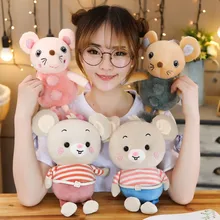 1pc 30 centímetros Doce Quatro Tipos de Rato de Brinquedo de Pelúcia Brinquedo Macio Animal Dos Desenhos Animados do Rato de Pelúcia Boneca Bebê Acompanhar pouco Presente de Aniversário para Crianças