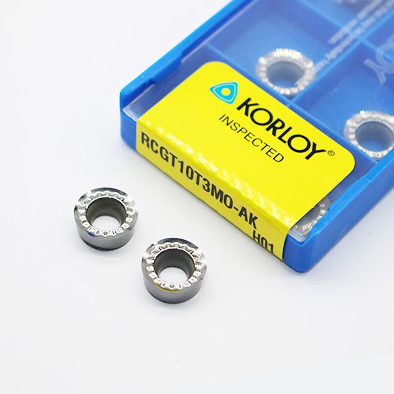 

10pcs RCGT10T3MO AK H01 Aluminum Turning Inserts RPGT Round Blade RCGT1003 Carbide cnc Lathe Cutter Aluminum Copper Tool