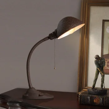 

Industry Wind table lamps Desktop Bedroom Bedside Desk Lamp WROUGHT IRON Continuous Used Desk Read China Desk light ZA45500
