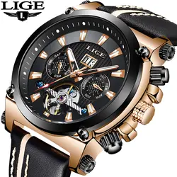 2019 LIGE новый топ Элитный бренд Мода Досуг Стиль Мужские часы военные водостойкие аналоговые кварцевые часы для мужчин Relogio Masculino
