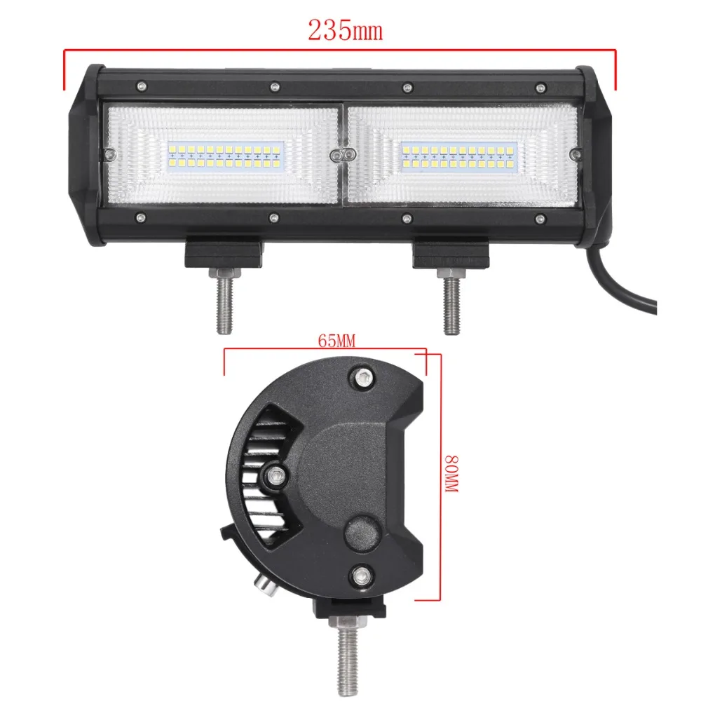 2 шт. светодиодный свет бар 9 дюймов 12 В 24 дальнего света автомобиля освещение для трактора пикап 4WD ATV AWD прицепы Наводнение ночь