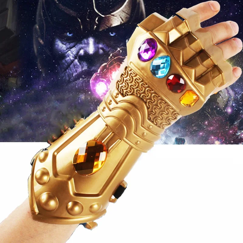 

Hot LED Light Avengers Endgame Infinity Gauntlet Cosplay Iron Man Tony Stark Gloves Costume Male Toy Stress Relief
