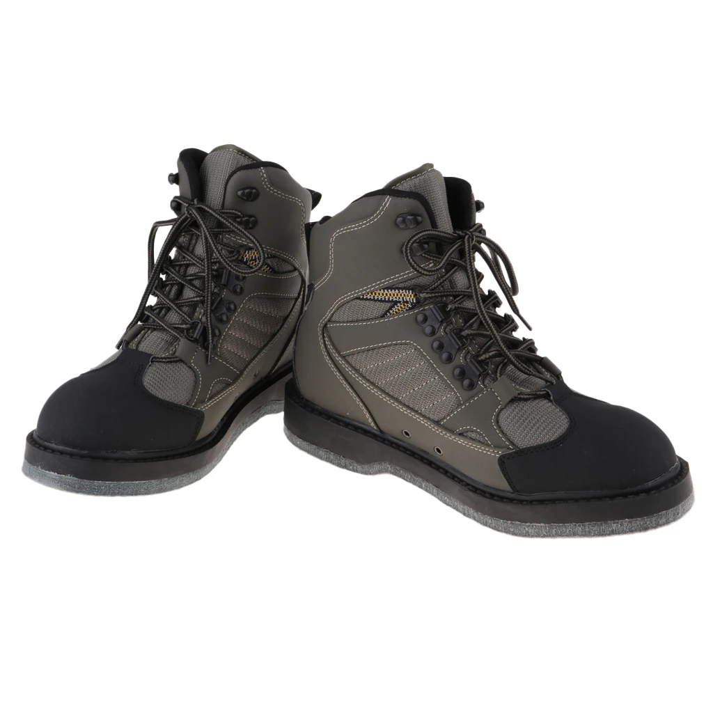 Fishing Hunting Wading Shoes Breathable Quick-dry Boots Outdoor Anti-slip Wading Waders Boots with Felt Sole US 8-12