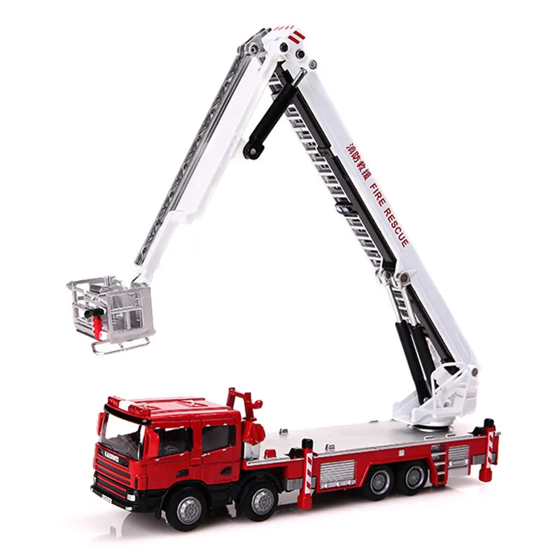 1:50 17x6x4 см детские игрушки Высокая симуляция пожарная машина пожарная лестница автомобиль детские развивающие игрушки