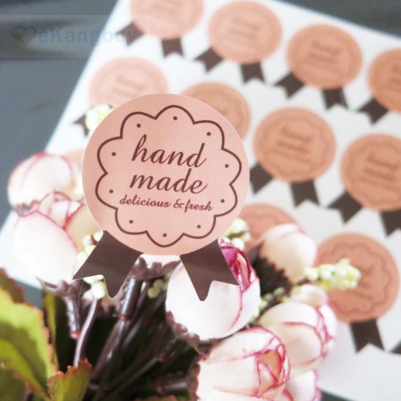 

150pcs/10sheets Hand made Paper Stickers DIY Handmade Gift Party Favor Decoration Labels