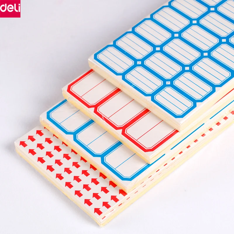 

Deli White Self Adhesive Label Stickers Student Stationery Post Note White Label Blank Sticky Tags Children Stationery Sticker